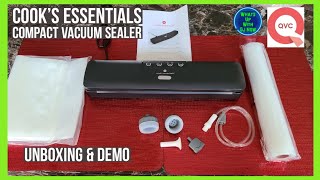 Cook's Essentials Compact Vacuum Sealer by QVC Unboxing and Demo