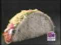 taco bell blt soft taco and sizzlin bacon menu commercial 1995