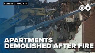 Apartment Building Demolished After Devastating Fire