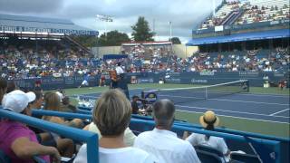 Me watching John Isner vs James blake - Leg Mason tennis tournament 2011