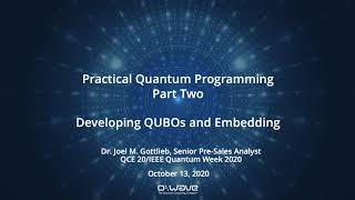 Quantum Computing Tutorials Part 2: QUBOs and Embedding