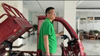 JINPENG GROUP JL II 150P half cabin electric tricycle manufacturer in China, cargo loading