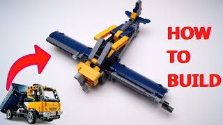 Sports Plane (Lego 42147 Dump Truck alternate) + How To Build (Instruction 1/2)