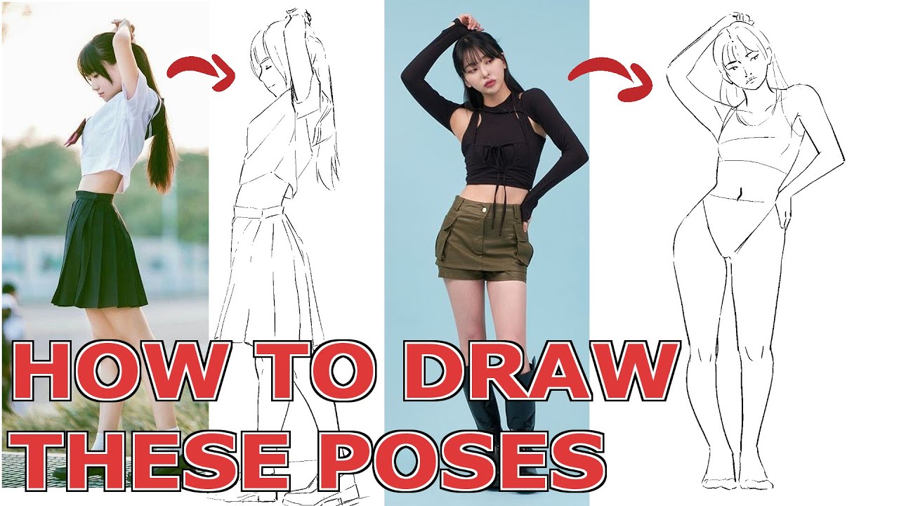 How To Draw Poses Pose Practice 1 Youtube