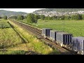 doorkomst re482 met afval containertrein sbb cargo bij weinheim lützelsachsen d