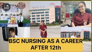 BSC NURSING AS A CARRIER OPTION after 12th class  #nursingofficer #viral #nursing #aiims