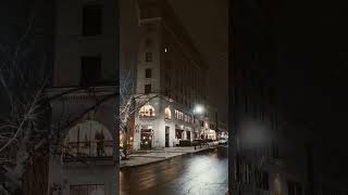 Asheville Flat Iron Building After Dark