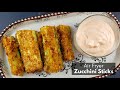 Air Fryer Zucchini Sticks with Sriracha Mayo Dipping Sauce | Crispy Zucchini Fries