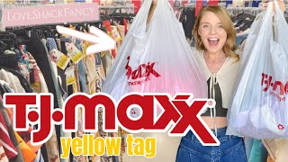 TJMAXX YELLOW TAG CLEARANCE SALE 2023 IS HERE! INSANE SHOPPING SPREE!