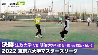 2022東京六大学マスターズリーグ 決勝 関合・西(法政大)vs菊池・桜井(明治大)