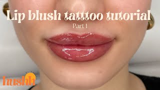 Lip blush tattoo tutorial part 1