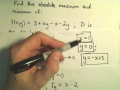 absolute maximum and minimum values of multivariable functions part 1