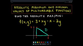 Absolute Maximum and Minimum Values of Multivariable Functions (Part 1)