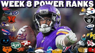 Very Honest NFL Power Rankings: Week 8