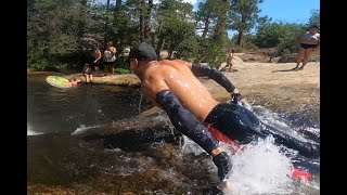 Head First Down A Natural Waterslide!