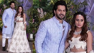Varun Dhawan With His Girlfriend Natasha Dalal At Sonam Kapoor's GRAND Wedding Reception
