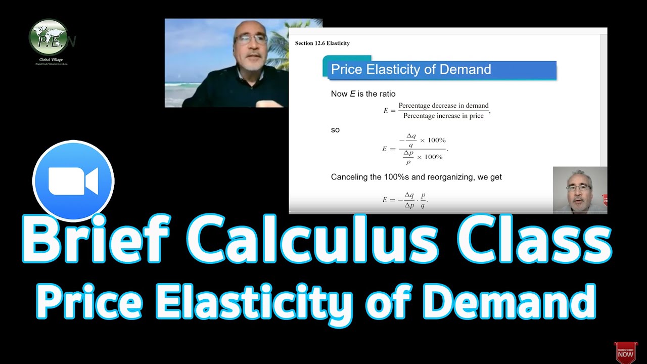 Mat 210 Brief Calculus Test 2 Review Section 12 6 Elasticity Of