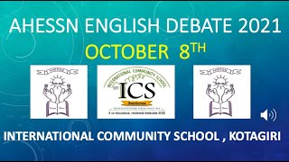 AHESSN English Debate - ICSJC Kotagiri - 2021 -22