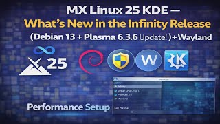 MX Linux 25 KDE – What’s New in the Infinity Release ( Debian 13 + Plasma 6.3.6 Update! ) + Wayland