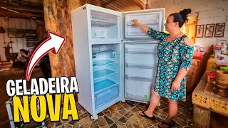 GELADEIRA NOVA NA COZINHA||LANCHE EM FAMÍLIA A NOITE||VLOG NO RANCHO