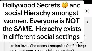 Hollywood Secrets & Social Hierachy