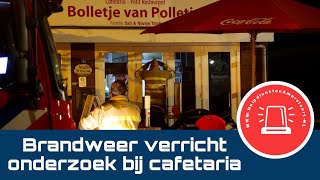 Brandweer verricht onderzoek bij cafetaria | Hulpdiensten Amersfoort e.o