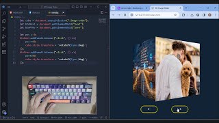 ASMR Programming - 3D Cube Image Slider using HTML CSS and Javascript - No Talking