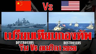 กองทัพสหรัฐอเมริกา Vs แสนยานุภาพจีน เปรียบเทียบปี 2020