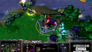 wcg2010 war3 魔兽3,4名决赛Sky vs TeD 1