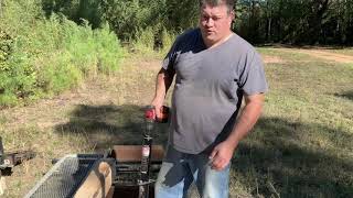 Harbor Freight Sawmill Log Turner Update with new log clamp ideal!