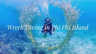 ❤️[Vlog#7]Wreck Diving in Phi Phi Island | Scuba Diving in Phuket Thailand | AOW Experience | Wendy