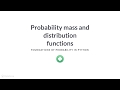 Python Tutorial : Probability mass and distribution functions