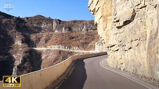 Driving on the Cliffs 4K HDR - Scenic and Thrilling - Huahu Highway, China