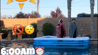 WE PULLED AN ALL NIGHTER ON THE POOL!!😱🏊♀️