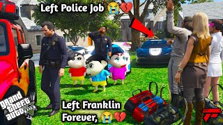 GTA 5: Franklin Family Left Him💔😭Michael ,Trevor, Kiara \u0026 Riya Left Shinchan😭 Family Ps Gamester