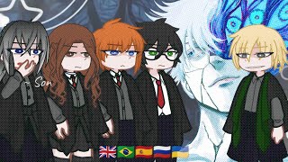 Harry Potter characters react to Draco Malfoy as Gojo Satoru~//(1/2)~//🇬🇧🇧🇷🇪🇦🇷🇺🇺🇦