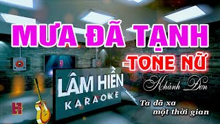 Mưa Đã Tạnh Karaoke Tone Nữ I Karaoke Lâm Hiền