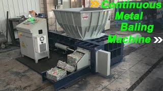 Revolutionary Continuous Metal Baler: Efficient Scrap Metal Recycling Solution!#recyclingsolution