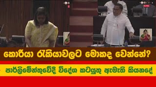 කොරියා රැකියාවලට මොකද වෙන්නේ?පාර්ලිමේන්තුවේදී විදේශ කටයුතු ඇමැති කියනදේ