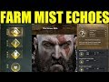 How To Get Mist Echoes Best Farming Guide (Ivaldis Workshop) Darkness & Fog  God Of War Ps4