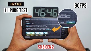 iQOO 11 5G 90FPS Pubg Test, Heating and Battery Test | Shocked 😱