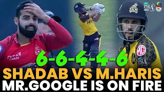 Shadab Khan vs M Haris | Mr. Google is on Fire | Islamabad vs Peshawar | Match 29 | HBL PSL 8 | MI2A