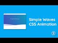 Simple CSS Waves Animation only with HTML & CSS - Live Coding | EL Creative Media