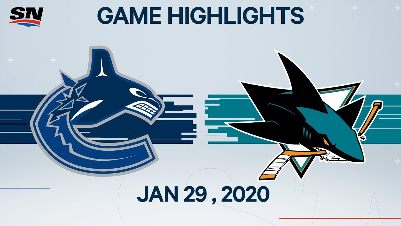 NHL Highlights | Canucks Vs Sharks – Jan. 29, 2020 - YouTube