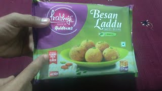 Prabhuji foods product price review unboxing | Prabhuji Haldiram's Besan laddu asmrfood satisfying