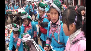 56 indigenous peoples .Ep.2.White Miao people Traditional Way of market, village in the mountains