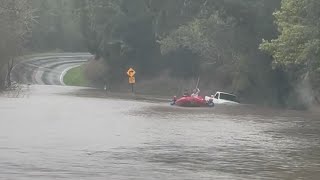 Several Marin County drivers rescued from flooded roads