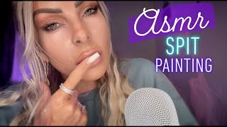 ASMR EXTREMELY Close Up DELICATE ASMR Spit Painting … BUT Instead Spit Stippling In A Soft Whisper