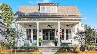 Southern living home tour- Lovely elegant cottage with front porch & back porch