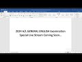 2024 AL Discussion - LIVE